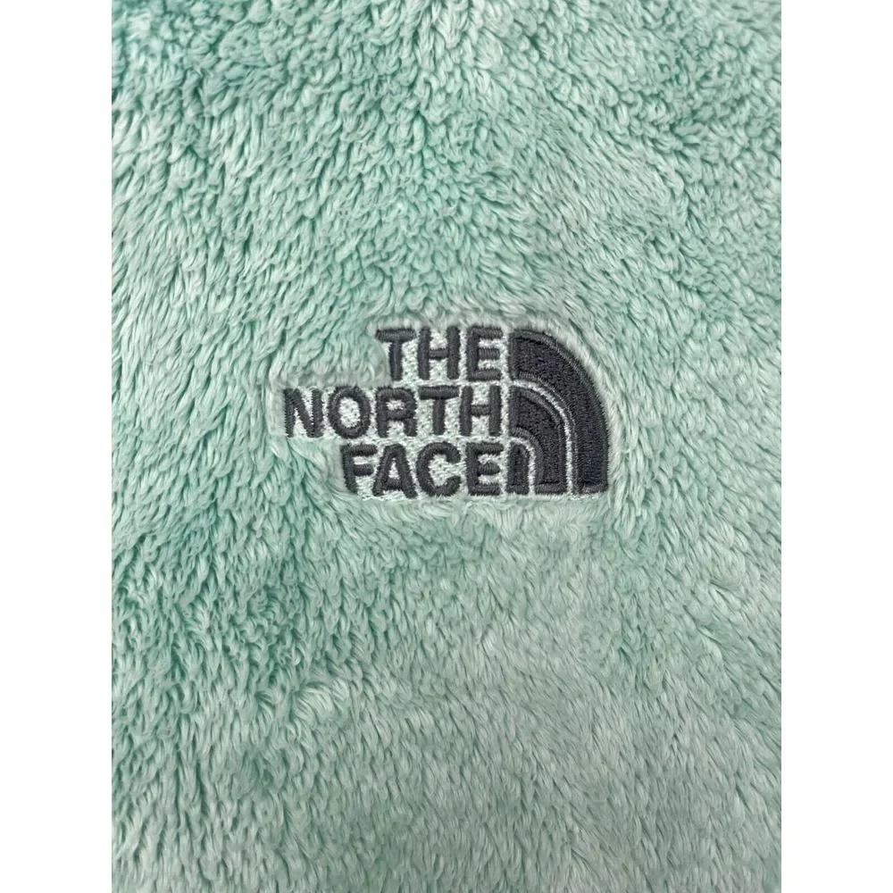 The North Face Women's Deep Pile Fleece Jacket Full Zip Green Size Small Outdoor
